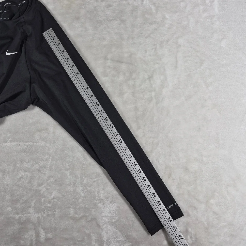 Nike Dri-Fit UV Long Sleeve Hydroguard‎ Shirt Women's XL Black Swim NESSA386-001